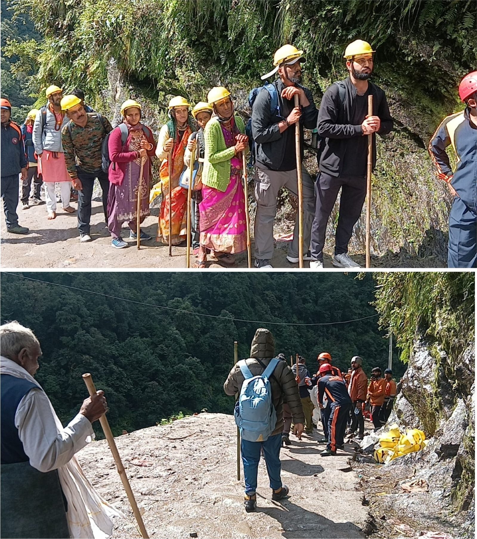 चीरबासा में पत्थर गिरने का खतरा, प्रशासन अलर्ट; हेलमेट पहनाकर यात्रियों को सुरक्षित निकाला जा रहा