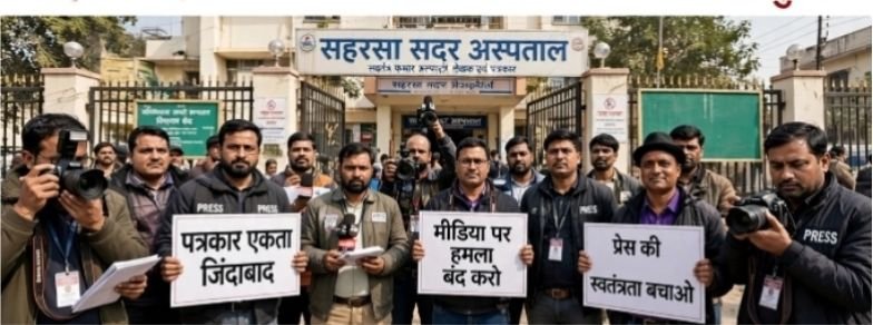 सहरसा में लोकतंत्र के चौथे स्तंभ पर हमला
